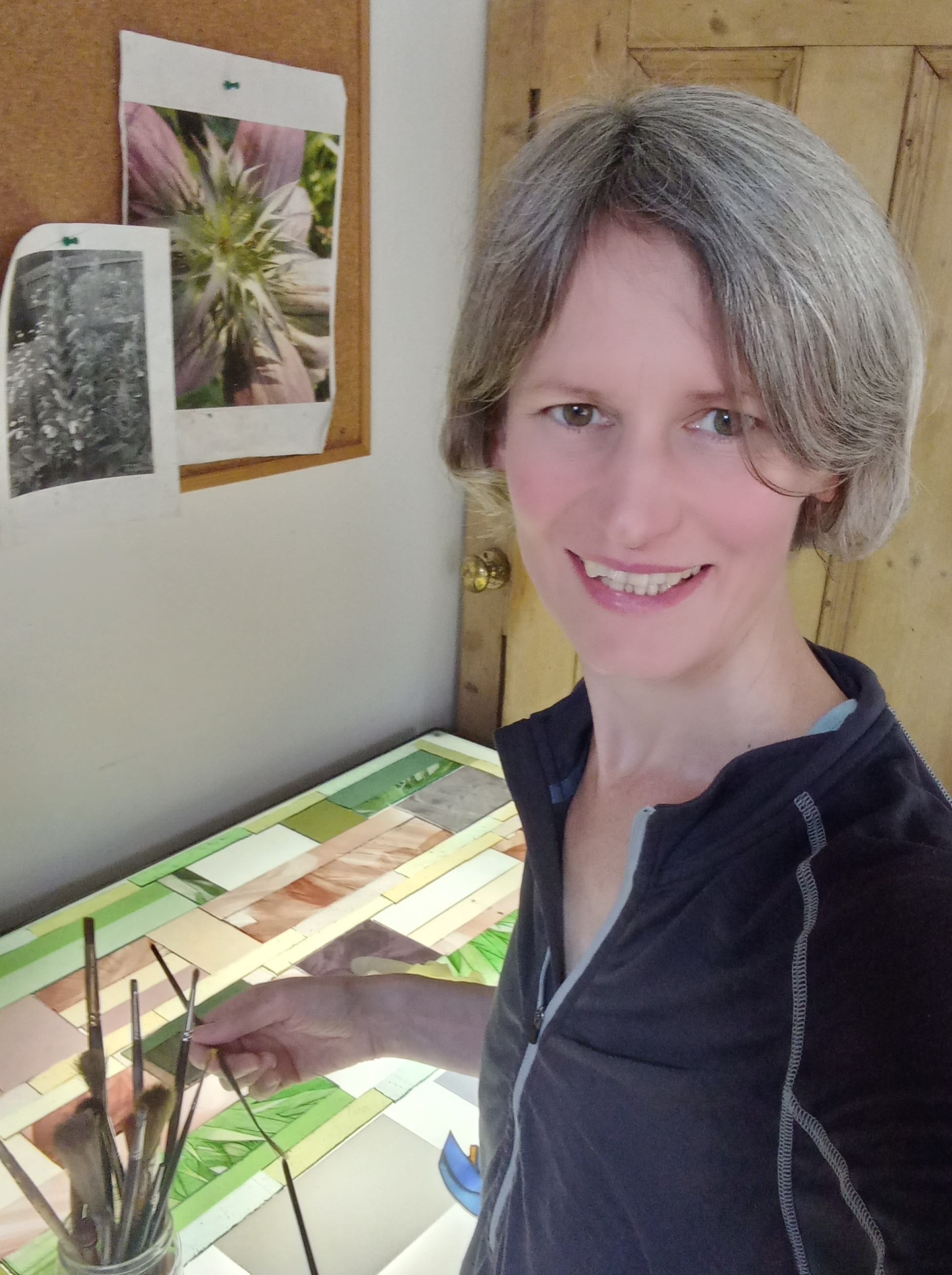 Eleanor Carr at work in her studio
