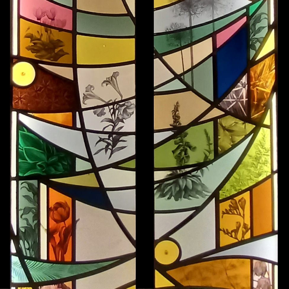 Botanical Panel — stained glass by Eleanor Carr
