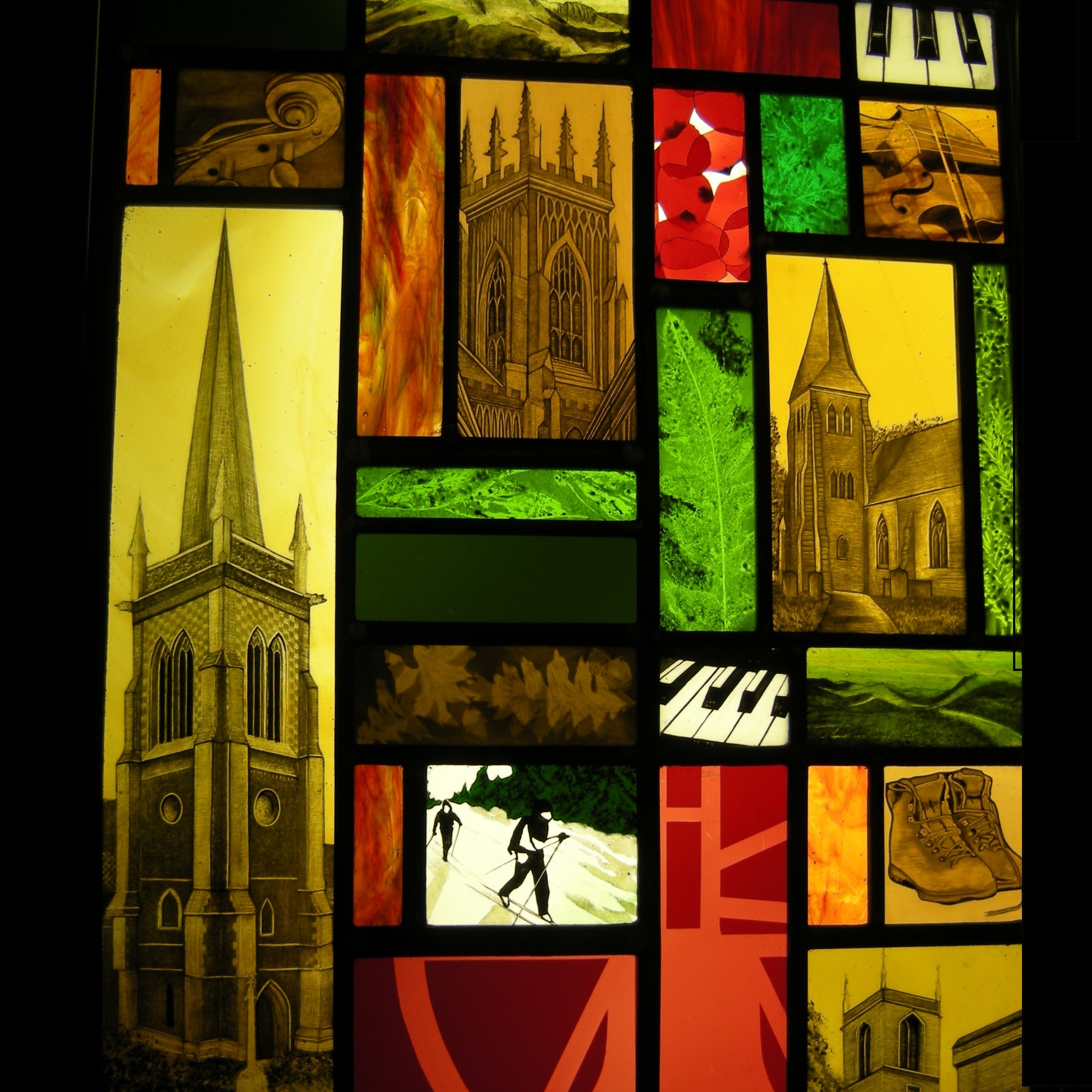 Silver Wedding — stained glass by Eleanor Carr